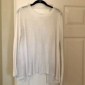 White open back sweater